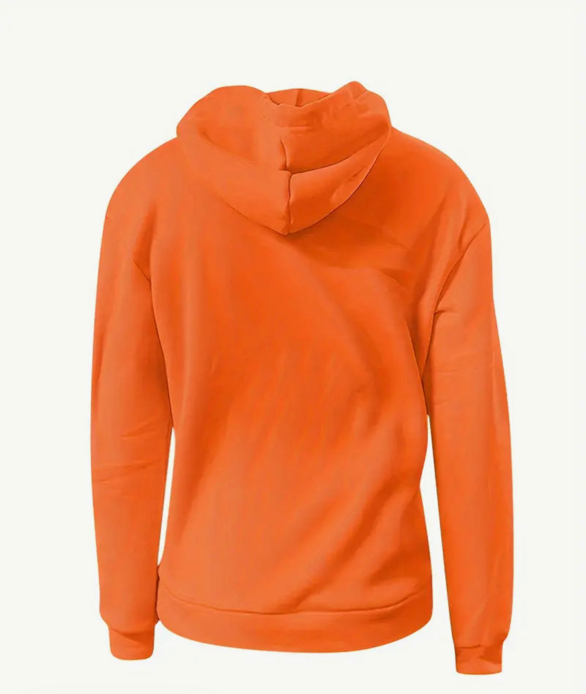 Hush- Orange Hoodie White Letters